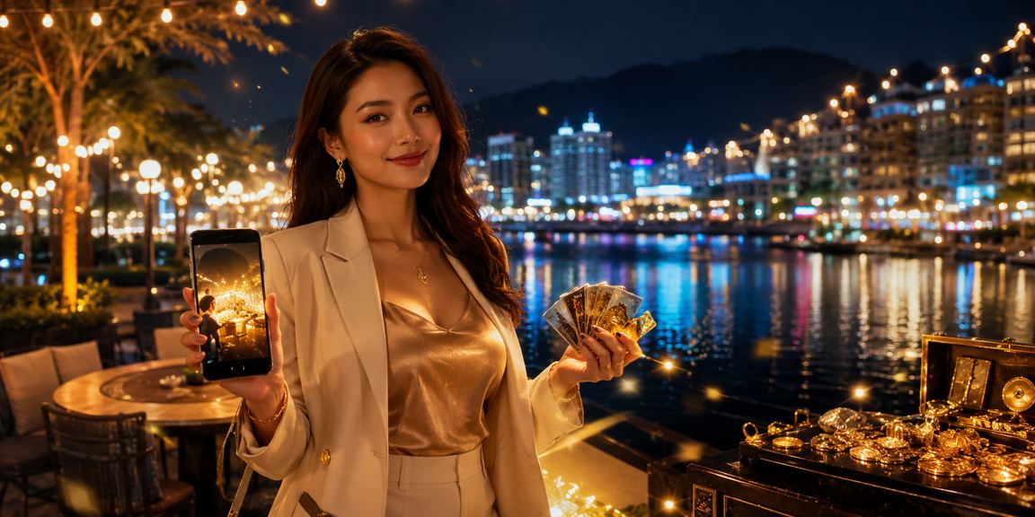 Suasana permainan kasino dalam talian Malaysia dengan meja baccarat mewah