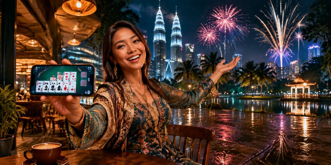 Pemain Malaysia menikmati permainan kad dalam talian di rumah